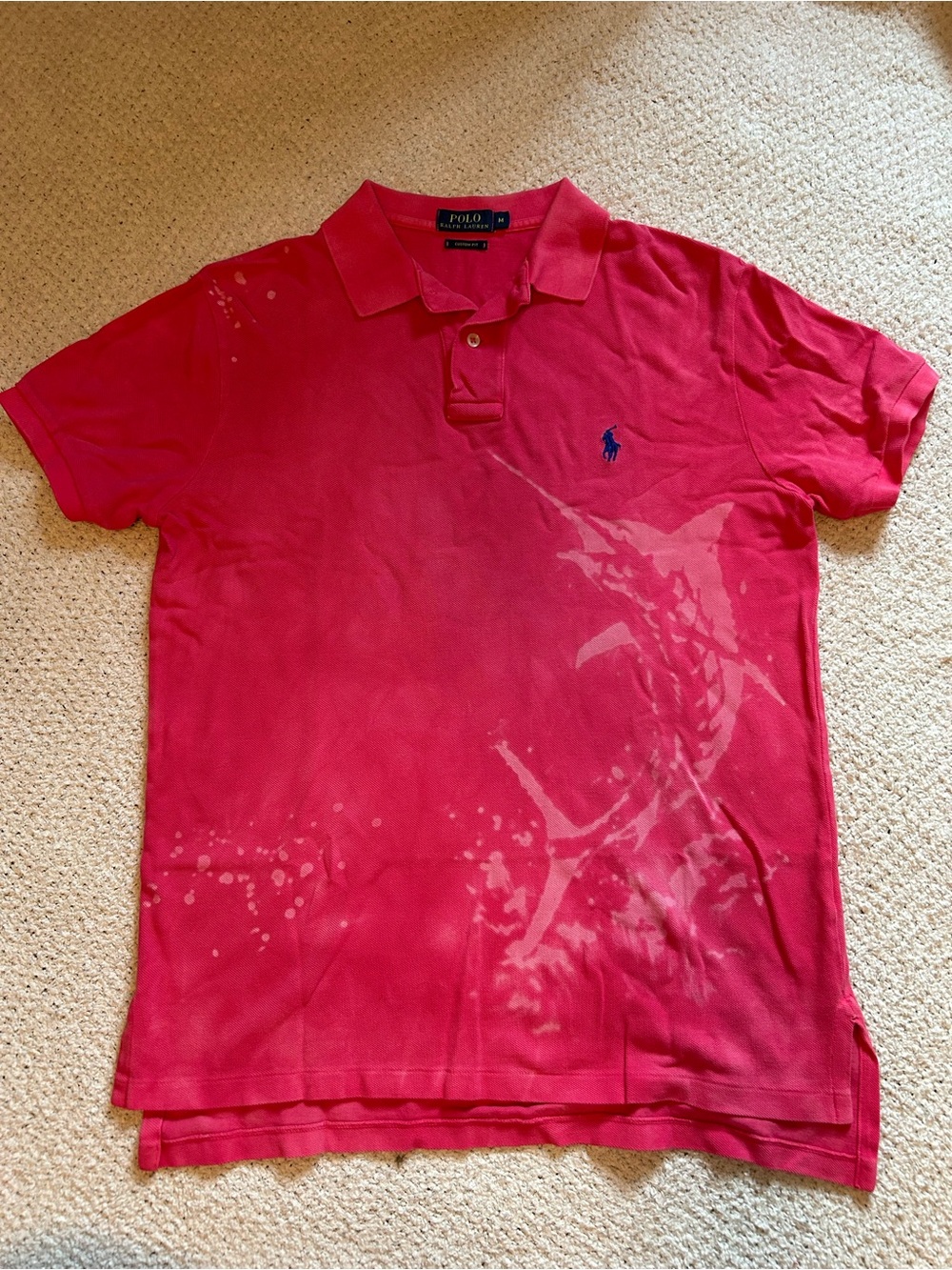 Medium Vintage Polo Ralph Lauren distressed sailfish Marlin Graphic Polo